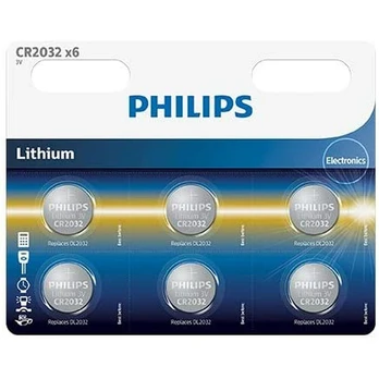 PHILIPS CR2032P6/01B Minicells Baterija, Lithium (6pcs)