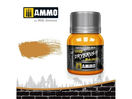 AMMO by MIG Jimenez AMMO MIG - Sendinimo priemonė DRYBRUSH Light Rust, 40ml, 0610