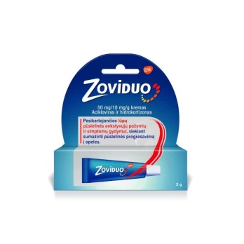 ZOVIDUO 50 mg/10 mg/g kremas 2 g