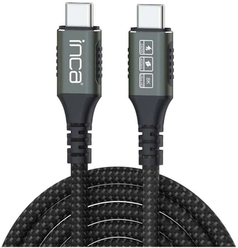 INCA USB-Kabelis USB-C4.0/40Gbps/PD3.1 240W/8K-UltraHD 0.80m