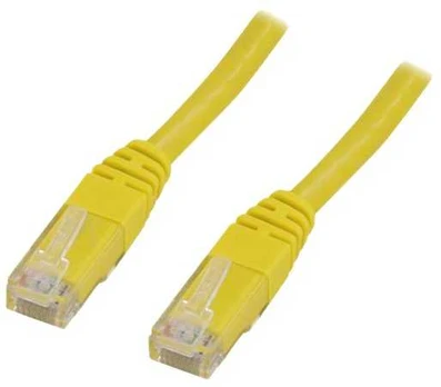 Deltaco U/UTP Cat6 patch cable 0.3m, yellow