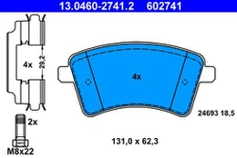 ATE 13.0460-2741.2 Brake pad set