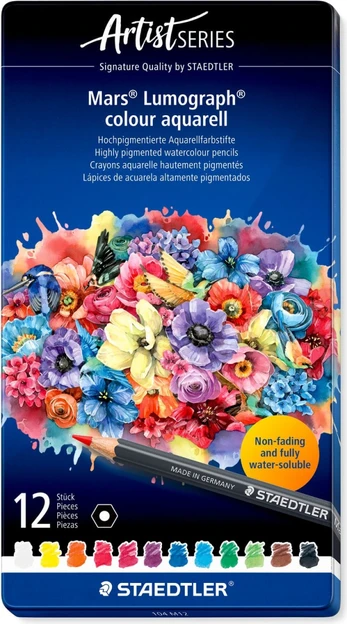 Staedtler Farveblyant Mars Lumograph akvarel ass (12)