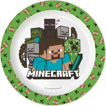 Minecraft Pixelcraft mikro vakarienės lėkštė