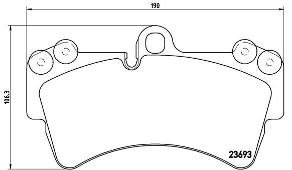 Stabdžių trinkelių rinkinys, diskinis stabdys BREMBO P85065