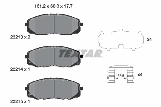 TEXTAR 2221301 Brake pad set