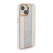 „iLike iPhone 15“ deimantų ir odinis dėklas, Apple baltas