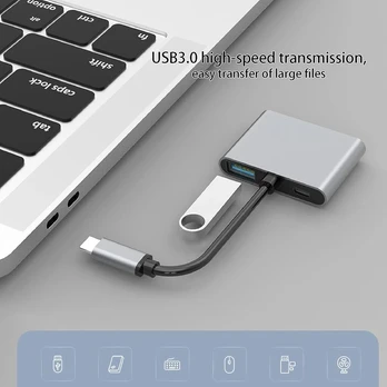 Usb-c 4-in-1 stotelė: 4k Dual Hdmi, Usb 3.0, Pd