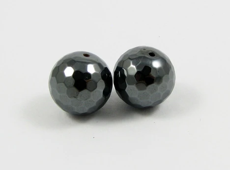 Hematito karoliukai 12 mm, 1 vnt.