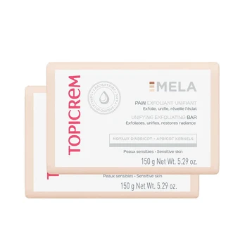 Topicrem MELA exfoliating bar pack 2 x 150 gr
