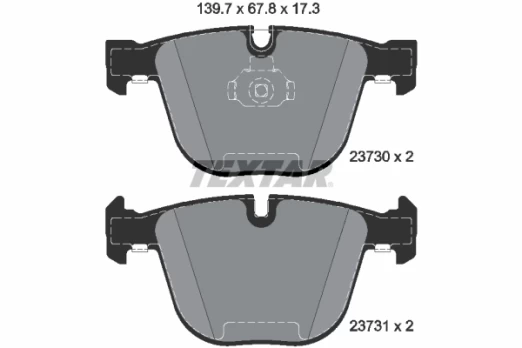 TEXTAR 2373001 Brake pad set
