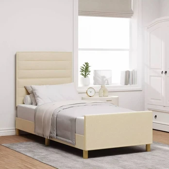 Kreminė Lovos Rėmas 100x200 cm Audinys