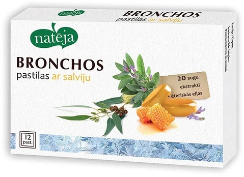NATEJA Šalavijo bronchinės pastilės N12