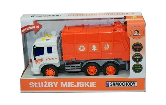 Garbage truck with sound and light