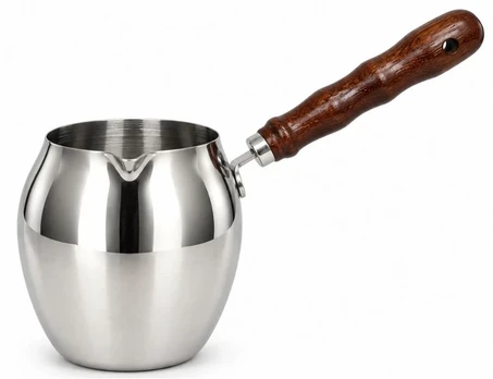 Metalinis prikaistuvas su medine rankena 300 ml