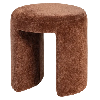 CHARLIE UPHOLSTERED STOOL STRUCTURED RUST BROWN [fsc]