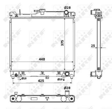 Variklio radiatorius NRF NRF 53569