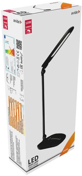 LED stalinis šviestuvas AVIDE Touch Dimmer 10W juodas