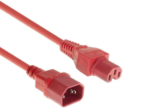 MicroConnect Raudona power cable C14F to C15M,