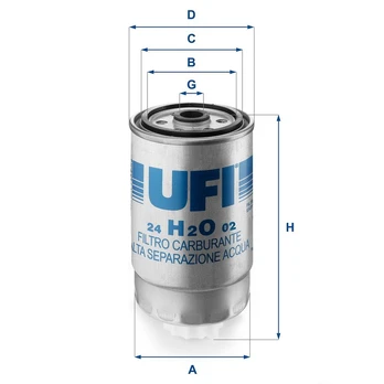 Kuro filtras UFI 24.H2O.02