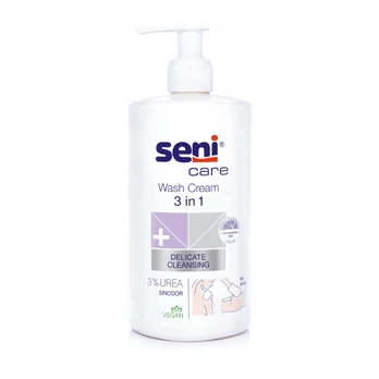SENI CARE valomasis kremas su šlapalu 3in1, 500 ml