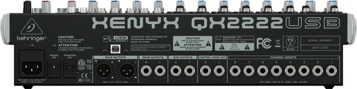 Behringer QX2222USB garsų maišiklis 22 kanalai