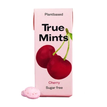Ledinukai TRUE MINTS vyšnių skonio, be cukraus