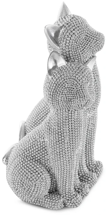 Dekoratyvinė figūrėlė Eldo Cats, sidabro, 11 cm x 13 cm x 21 cm