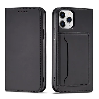 Hurtel Magnet Card dėklas skirtas iPhone 12 Pro, juodas