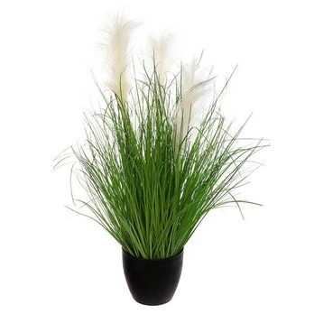 Artificial grass in a juodas pot, 70 cm