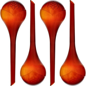 Plant watering globes, amber colour, transparent, 400 ml, 4 pcs.