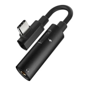 Cablu Adaptor Type-C la Jack, Type-C - Hoco (LS19) - Black kaina