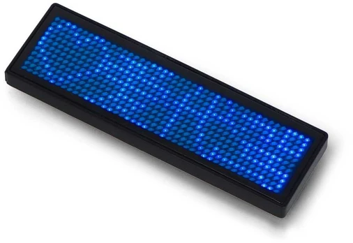 Oem Programuojama LED vardo kortelė 93 x 30 mm - USB tekstinis ekranas - mėlyna