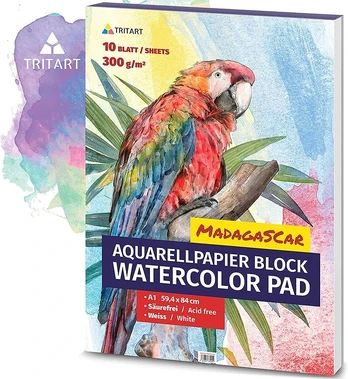 Akv. popierius Din A1, 300g/m², 10 lapų
