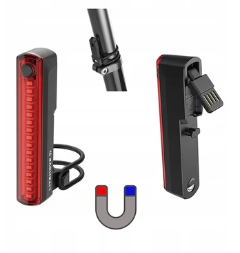 Litemove Tl03 galinis dviračio žibintas, magnetinis, galinis, Usb