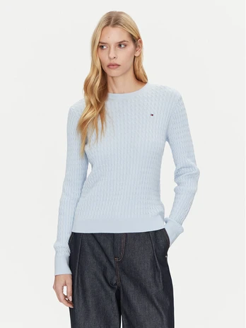 Tommy Hilfiger Megztinis WW0WW44993 Žydra Regular Fit