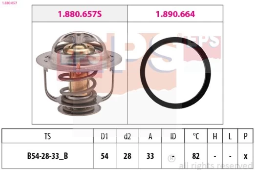 Termostatas, aušinimo skystis EPS 1.880.657