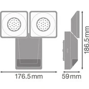 OSRAM LED jutiklinis išorinis sieninis prožektorius ENDURA PRO, baltas, IP55