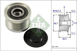 INA 535 0093 10 Freewheel alternator pulley kaina