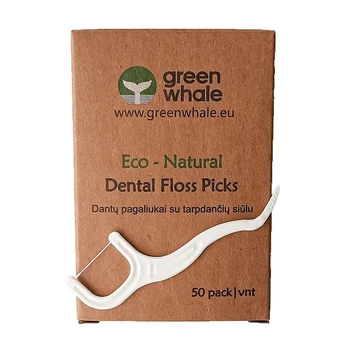 Green Whale interdental floss with holder 50 pcs.