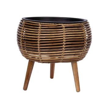 Vazonas WICKER 37x37xH35cm, šviesiai ruda