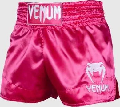 Muay Thai šortai Venum Classic - Rožinė/Baltas