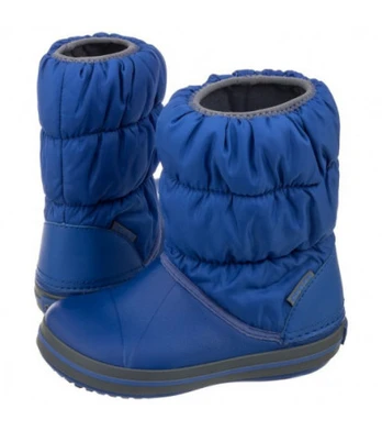Crocs Winter Puff Boot Kids Cerulean Blue 14613-4BH (CR61-c) batai