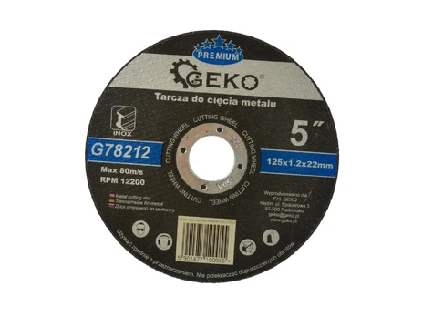 Pjovimo diskas Geko G78212, 125 mm x 1.2 mm x 22.23 mm