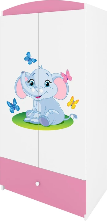 Rožinė spinta Babydreams drambliukas