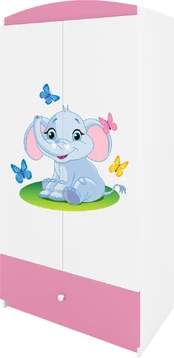 Rožinė spinta Babydreams drambliukas kaina