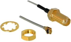 DeLOCK 89919, 1 m, SMA, MHF I, Juodas, Pilkas