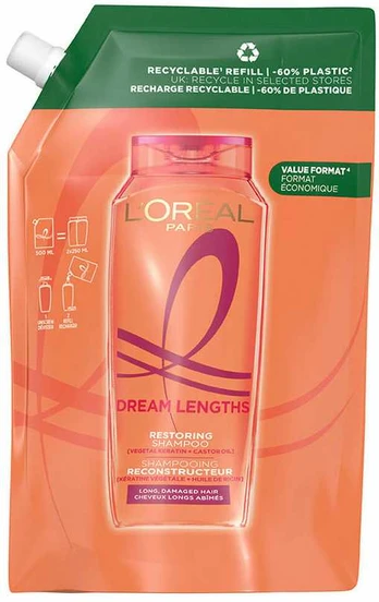 L'Oreal ELVIVE DREAM LONG reconstructive Šampūnas refill eco pack 500 ml