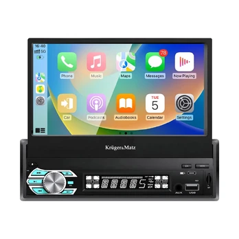 Automagnetola Radio samochodowe Kruger & Matz KM2018 su wysuwanym ekranem 7" CarPlay/AndroidAuto