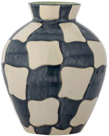 Bloomingville Check Vase, Multifarvet, Stentøj